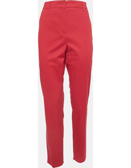 Max Mara Studio Red Gabardine Regular Fit Trousers