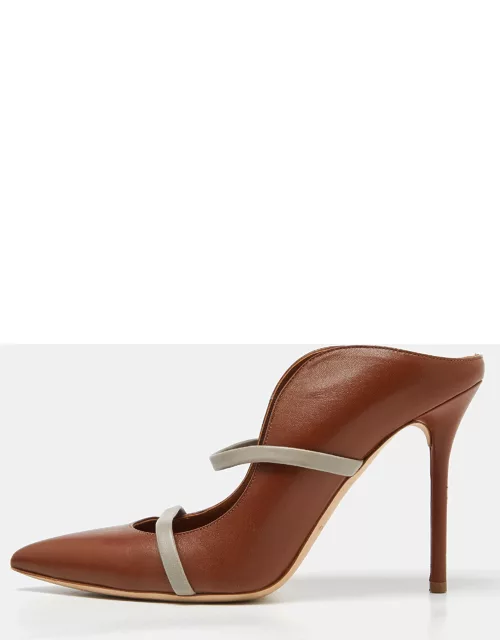 Malone Souliers Brown/Grey Leather Maureen Mule