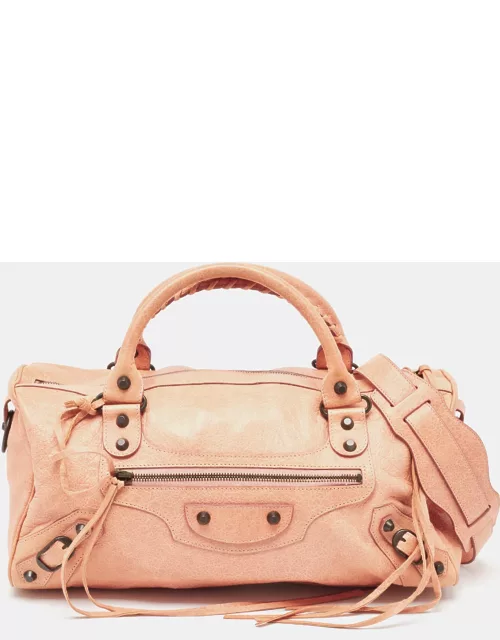 Balenciaga Peach Leather RH Twiggy Bag