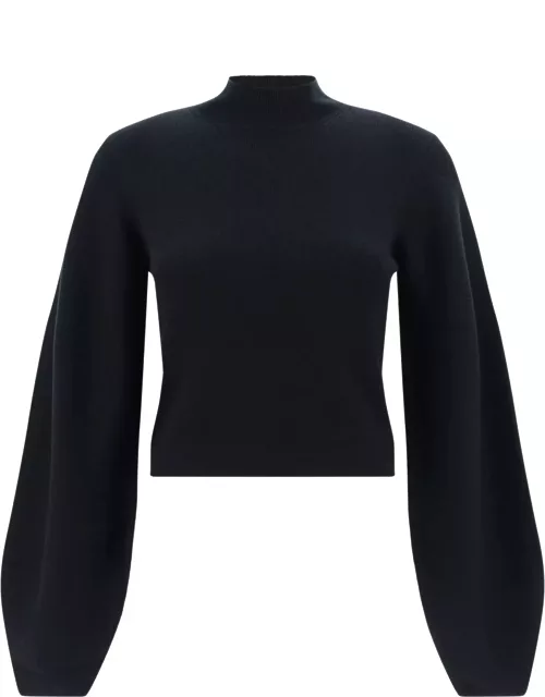Chloé Baloon Sleeve Knit Cropped Sweater