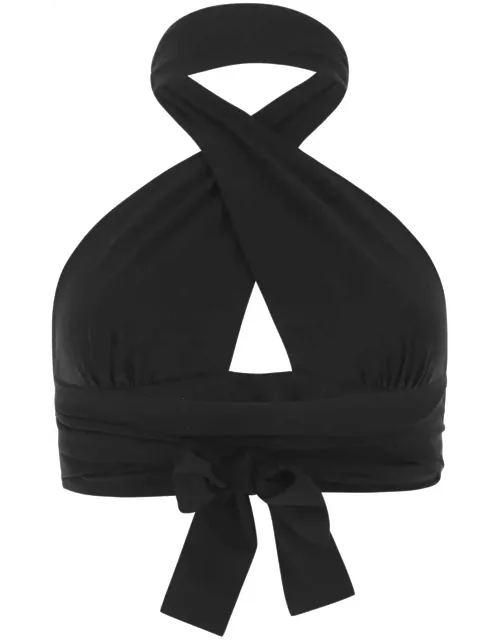 Magda Butrym Black Stretch Nylon Bikini Top