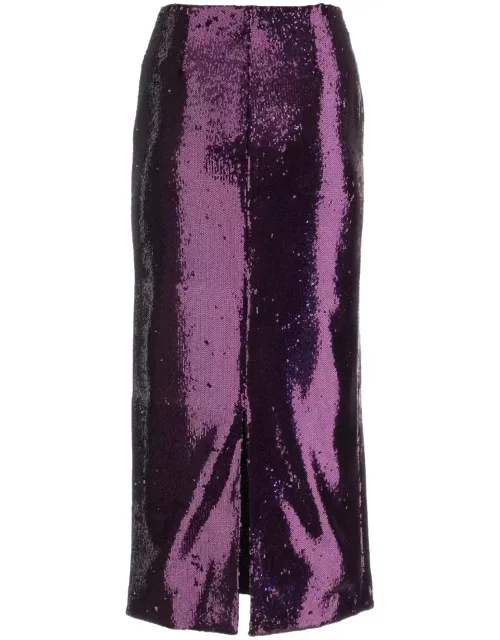 Philosophy di Lorenzo Serafini Purple Sequins Skirt