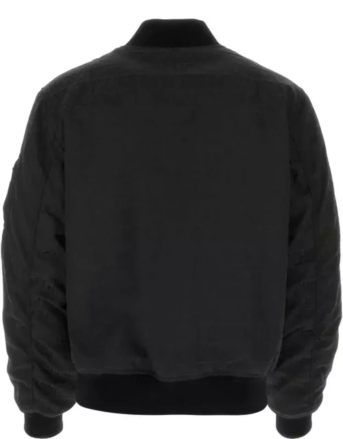 Moschino Black Polyester Blend Padded Bomber Jacket