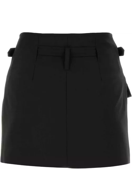 Dion Lee Black Stretch Polyester Blend Mini Skirt