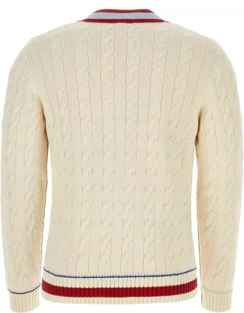 Lacoste Sand Cotton Blend Sweater