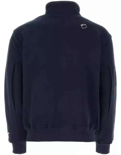 Ader Error Navy Blue Cotton Sweatshirt