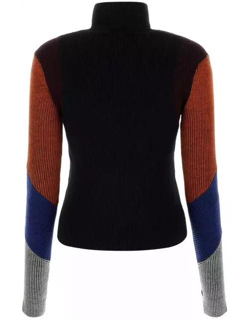 Chloé Black Stretch Wool Blend Sweater