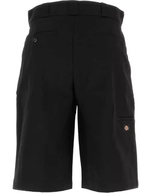 Dickies Black Polyester Blend Bermuda Short