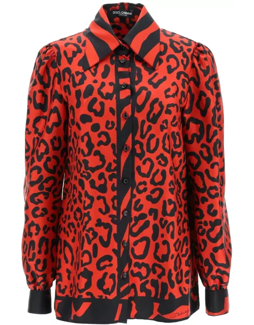 Dolce & Gabbana Leopard And Zebra Print Shirt