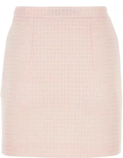 Alessandra Rich Pink Tweed Mini Skirt
