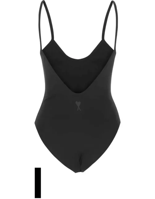 Ami Alexandre Mattiussi Black Stretch Nylon Swimsuit