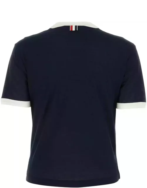 Thom Browne Midnight Blue Cotton T-shirt