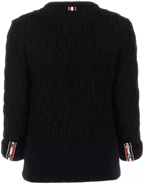 Thom Browne crisscross Cable Stitch Wool Pullover