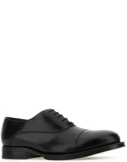 Lanvin Black Leather Richelieu Medley Lace-up Shoe