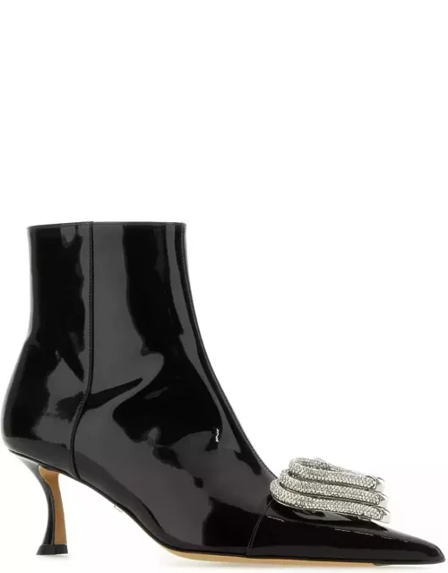 Mach & Mach Black Leather Ankle Boot