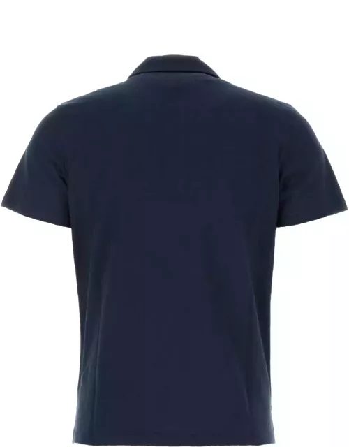 Fendi Navy Blue Piquet Polo Shirt