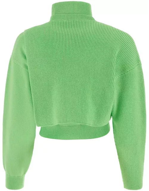 Fendi Light Green Stretch Cotton Sweater
