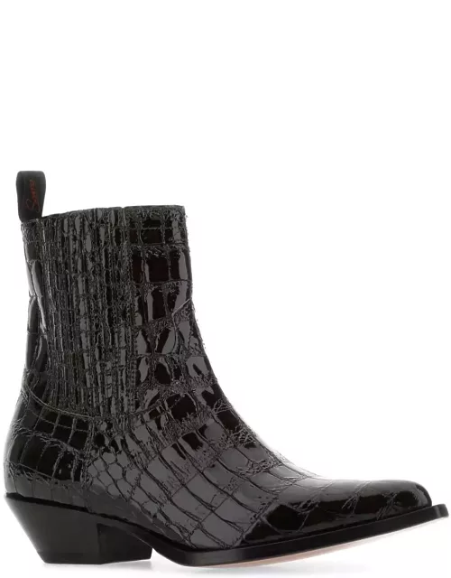Sonora Black Leather Hidalgo Ankle Boot