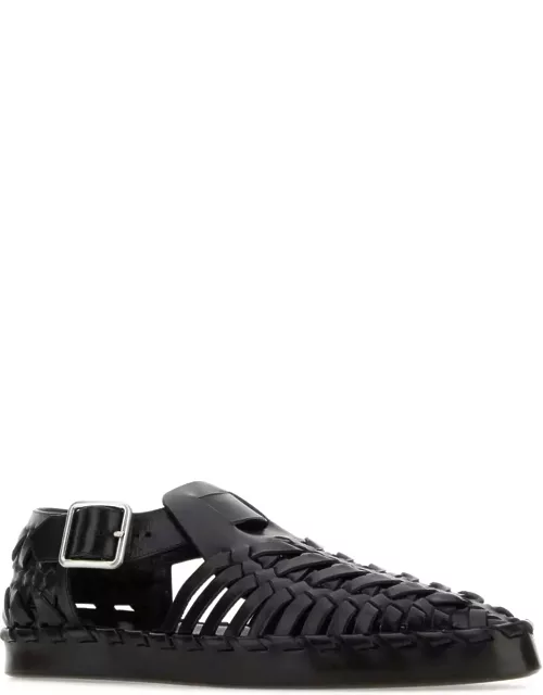 Jil Sander Black Leather Sandal