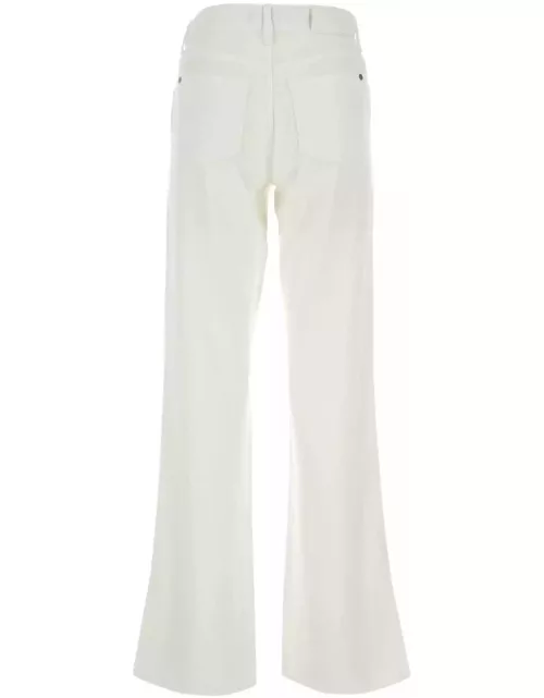 7 For All Mankind White Lyocell Tess Pant