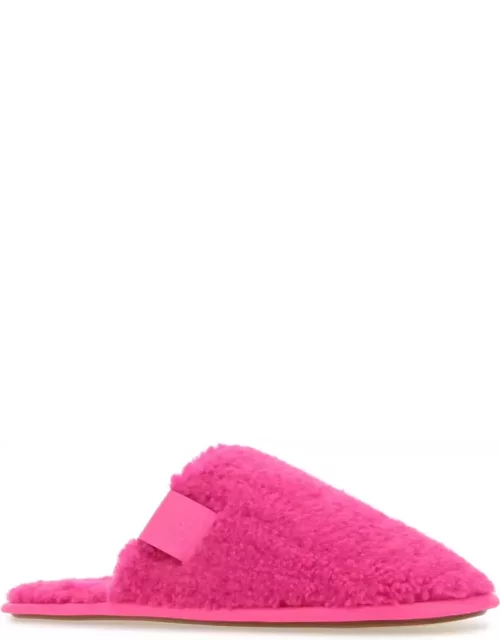 Loewe Fluo Pink Pile Slipper