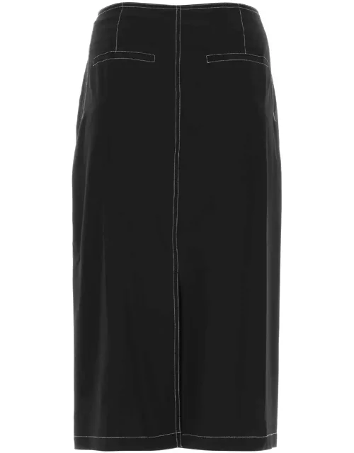 Low Classic Black Crepe Skirt