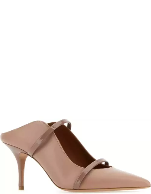 Malone Souliers Antiqued Pink Nappa Leather Maureen Mule