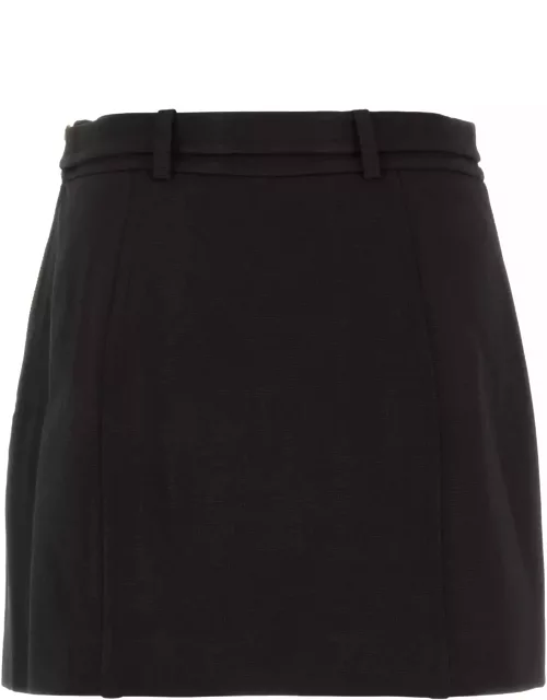 Michael Kors Black Stretch Polyester Min Skirt