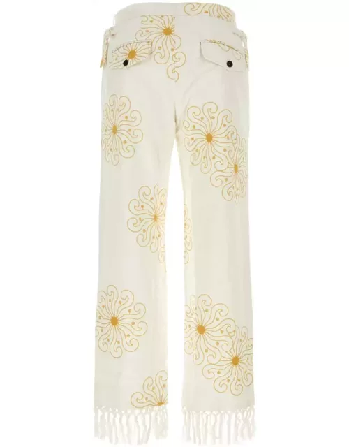 Bode Embroidered Cotton Soleil Pant