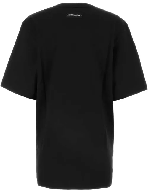 Marine Serre Black Cotton T-shirt