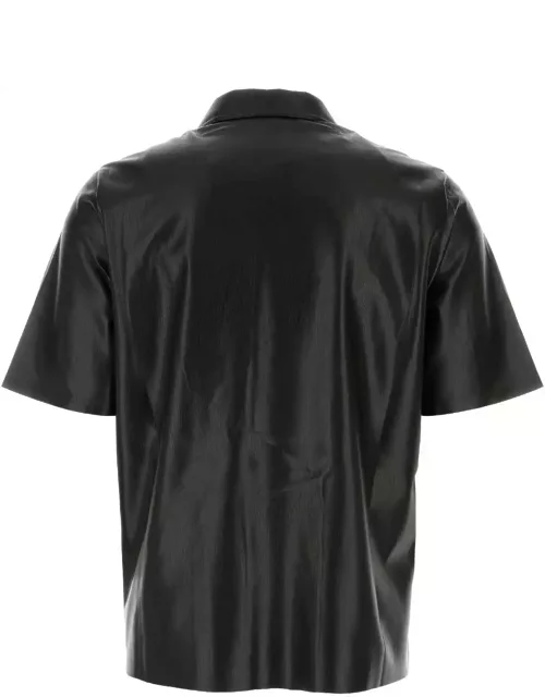 Nanushka Black Synthetic Leather Bodil Shirt