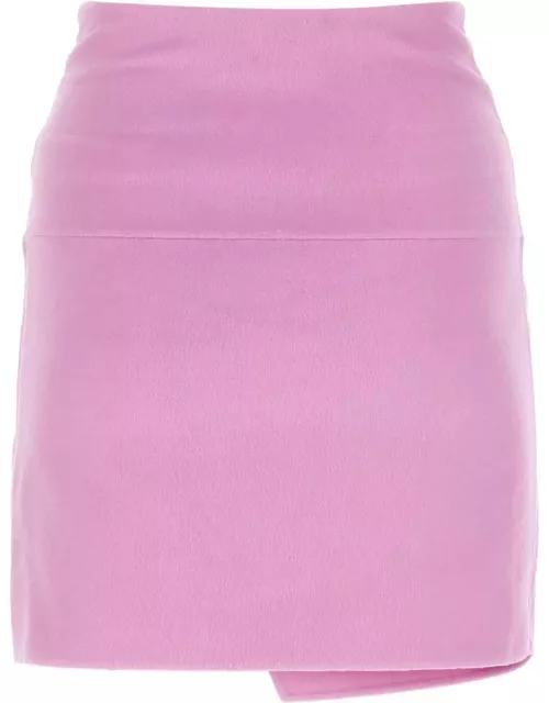 Nanushka Pink Wool Blend Mini Skirt