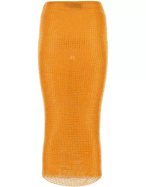 self-portrait Orange Tulle Skirt