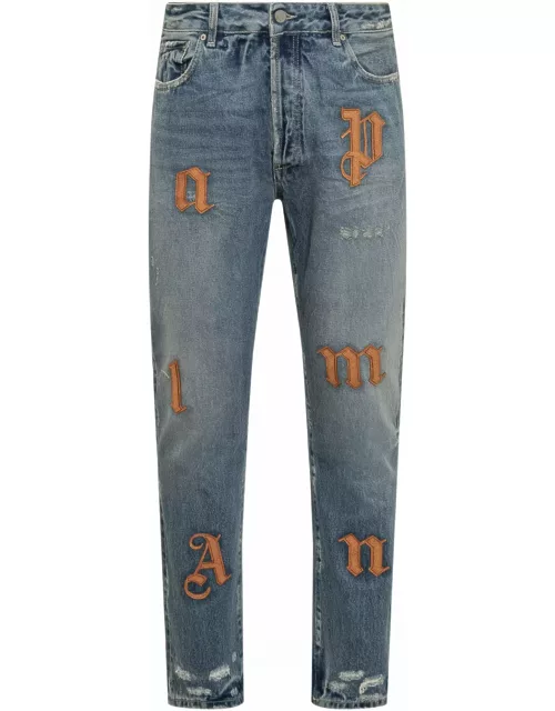 Palm Angels Jeans With Logo
