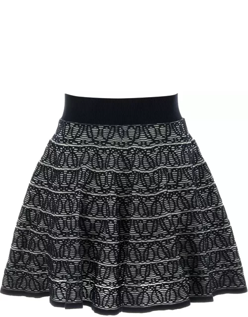 Loewe Embroidered Cotton Blend Skirt