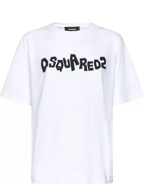Dsquared2 White T-shirt With Contrast Logo