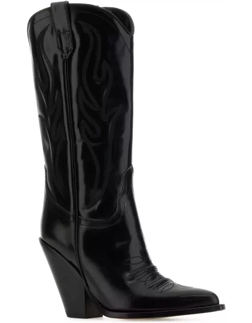 Sonora Black Leather Santa Fe Boot
