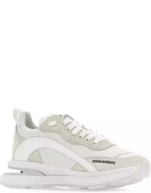 Dsquared2 Two-tone Leather And Suede Slash Sneaker