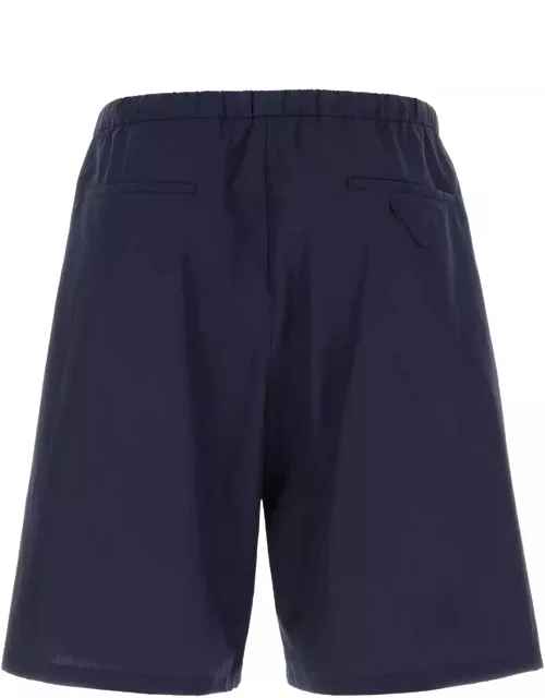 Prada Navy Blue Cotton Bermuda Short