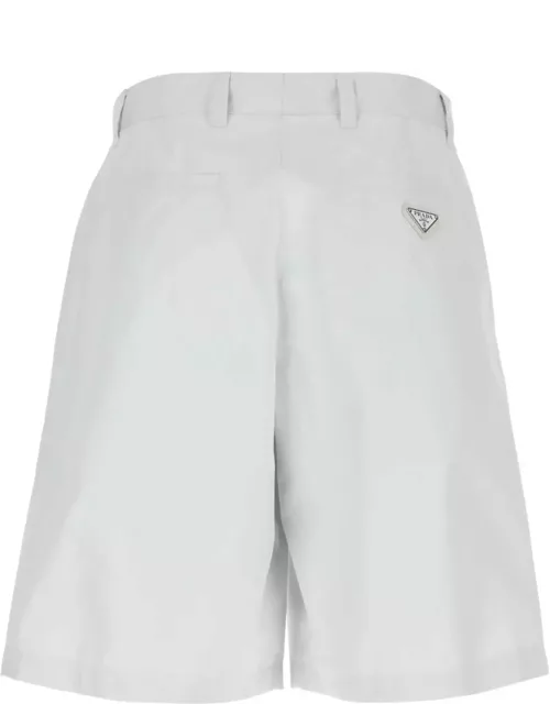 Prada White Nylon Blend Bermuda Short