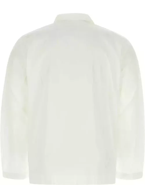 Tekla White Cotton Pyjama Shirt