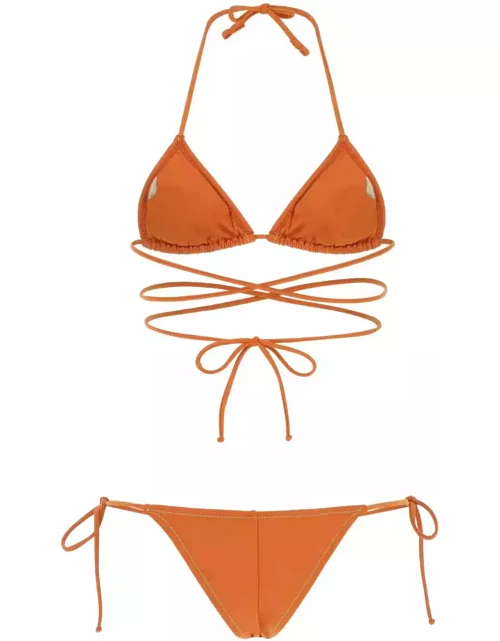 Reina Olga Orange Stretch Nylon Miami Bikini