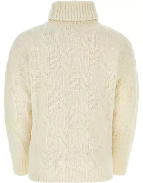PT01 Ivory Wool Blend Sweater