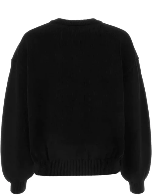 Alexander Wang Black Stretch Cotton Blend Sweater