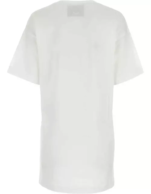 Moschino White Cotton T-shirt Dres