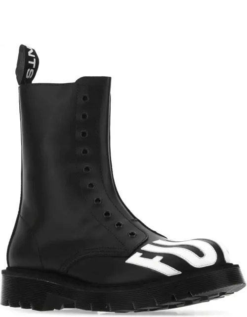 VTMNTS Black Leather Ankle Boot