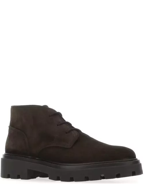 Tod's Dark Brown Suede Lace-up Shoe