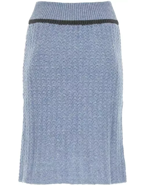 Cormio Cerulean Wool Blend Skirt