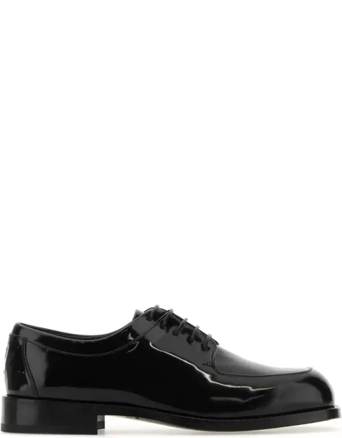 Ferragamo Black Leather Dinamic Lace-up Shoe
