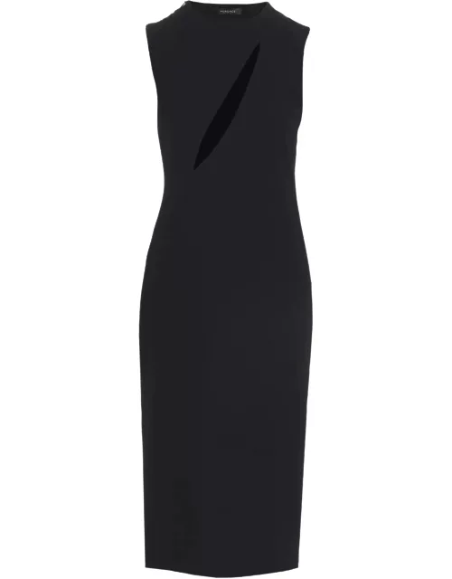 Versace Sleeveless Midi Dress With Cutout